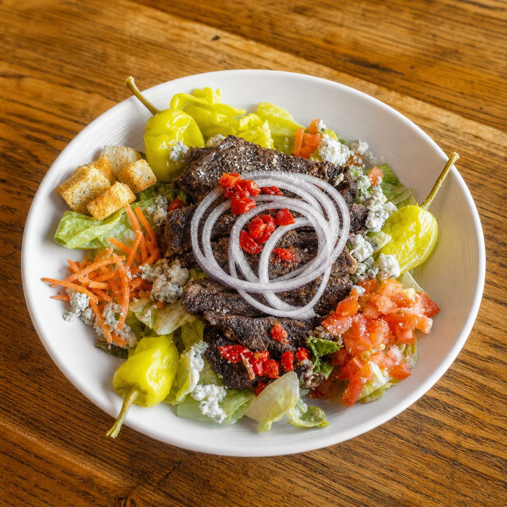 Landing Black & Bleu Salad.