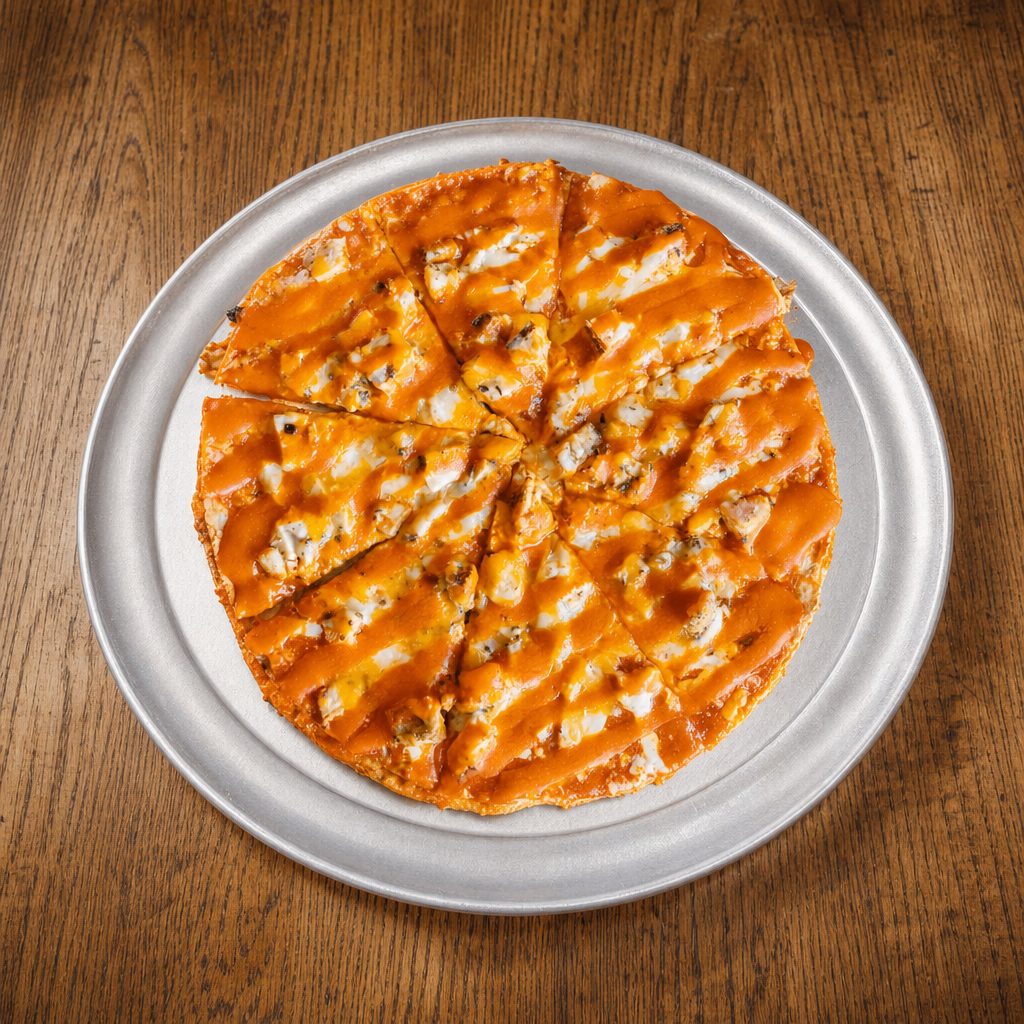 Hot Wings Specialty Pizza.