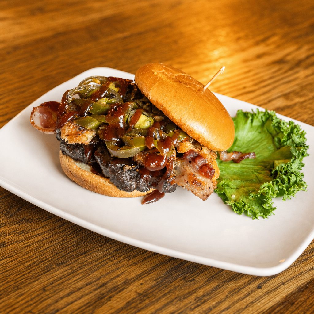 The Landing's Gourmet Burger.