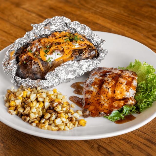 Bourbon Glazed Salmon.