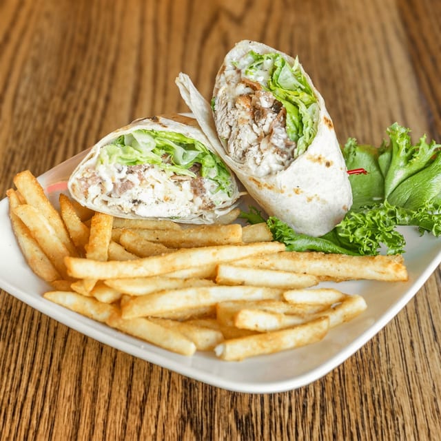 Grilled Chicken Bacon Caesar Wrap.